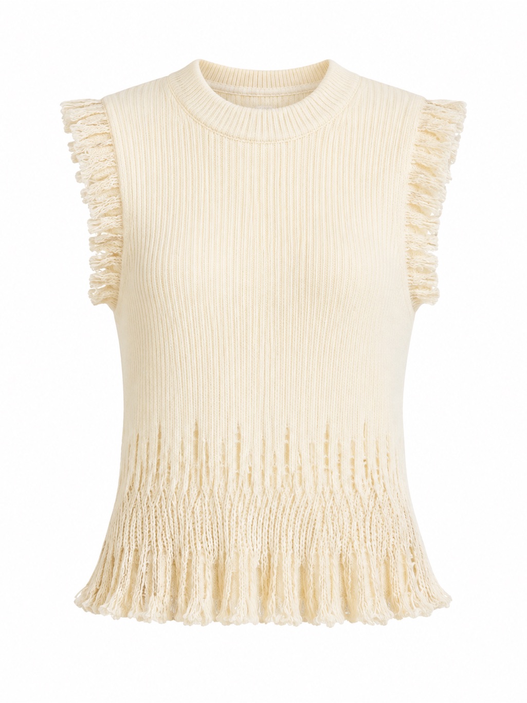 Commence Chic Cream Sleeveless Top Size M